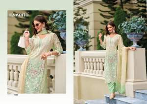 Organza avec broderie Work Churidar Salwar Kameez Suit avec Dupatta pour femmes au prix d'exportation - Product Image 6