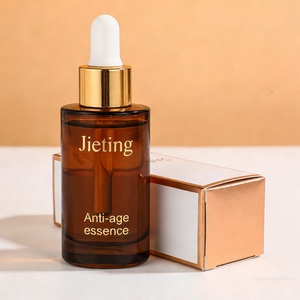 Custom Empty 30ml Luxury Glass Dropper Bottle Pink Frosted Cosmetic Packaging <b>Flat</b> Shoulder Serum Oil Bottle - Product Image 6