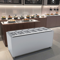 Ensemble complet Offre Spéciale de matériel de cuisine industriel en acier inoxydable pour restauration rapide vitrine commerciale de gelato pour restaurant hôtel