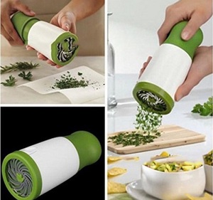 <b>Herb</b> <b>Grinder</b> Manual Vegetable Chopper Portable Parsley Cutter Spice Mill Kitchen Gadget For Coriander Basil - Product Image 6