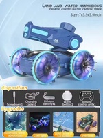 Puissant geste détection 2.4g amphibie cascadeur Rc voiture pistolet à eau étanche Rc course amphibie télécommande voiture bateau