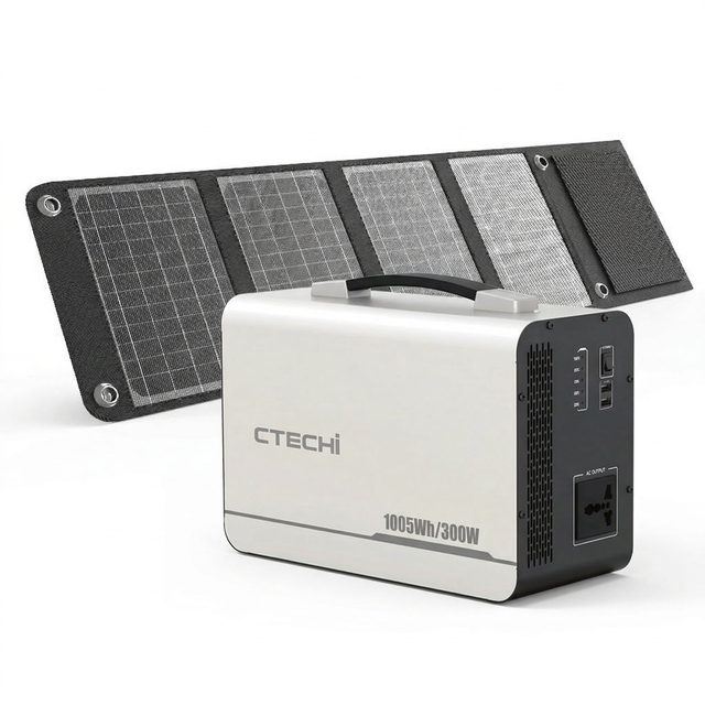 Wholesale PV Panel 300W Output Portable Power Station 1kW Lithium Battery 1kWh Lithium Battery with UPS Function