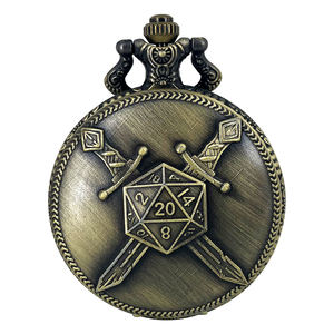 Kuvars antika eski alaşım Dragons ve Cthulhu Octopuses su geçirmez değil cep saati - Product Image 2