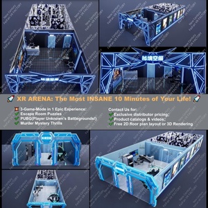 Arena de Juegos XR Interactiva, Sala de <span class=keywords><strong>Escape</strong></span> Inmersiva con Movimiento Libre, Máquina de Juegos de Misterio y Asesinato de Pubg, Sala de Batalla de Realidad Virtual para 8 Jugadores - Product Image 2