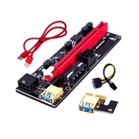 PCI-E Graphics Card Extension Cable Copper 009S Adapter PCIE 1X to 16X Riser Converter with TPE Jacket for Data Transmission