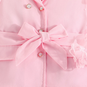 2025 giacca Casual a due pezzi da ragazza autunno inverno con maniche a maniche lunghe e <span class=keywords><strong>pantaloni</strong></span> in tinta unita - Product Image 6