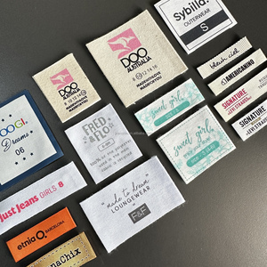 Manufacturer Custom Clothing T-shirt Woven <strong>Label</strong> Hem <strong>Label</strong> Custom logo High Quality <strong>Label</strong> - Product Image 6