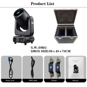 Lampe frontale mobile à faisceau de 380W avec <span class=keywords><strong>iris</strong></span>, inclinaison à 540 °, intérieur/extérieur pour concert de festival de mariage - Product Image 5