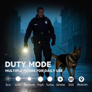 Lampe torche rechargeable USB 60W super lumineuse 5000 lumens avec longue autonomie, étanche IP44, construction en aluminium – Vente en gros - Product Image 2