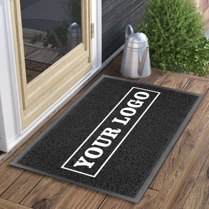Alfombrilla de PVC personalizada para puerta, alfombrilla de espagueti con logotipo de respaldo firme, felpudo impreso para suelo <span class=keywords><strong>exterior</strong></span> para hoteles, alfombrilla tejida de plástico para entrada - Product Image 3