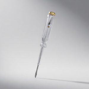 Stylo testeur de tension transparent classique, tournevis de test électrique portable pour la détection des fils sous tension/neutres - Product Image 6