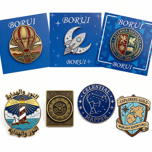 Pins de Solapa Masónicos Personalizados OEM, Insignias de la Francmasonería, Pins de Esmalte Suave, Pins de Solapa Chapados en Plata y Oro al por Mayor para Recuerdo - Product Image 3