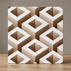 Carreaux de sol en céramique sculptés fins, aspect galets 3D moderne, 40x40cm, antidérapants, émaillés, pour design d'intérieur - Product Image 6