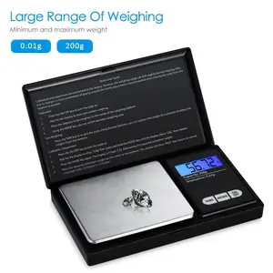 Venta caliente 0 01g Mini balanza electrónica Digital de bolsillo de joyas de oro de escala Digital Escala de bolsillo