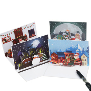 I migliori <span class=keywords><strong>auguri</strong></span> di <span class=keywords><strong>auguri</strong></span> pieghevoli 3D biglietti di <span class=keywords><strong>auguri</strong></span> per la stampa di vacanze alla rinfusa con buon natale decorazione della carta di ringraziamento e buste - Product Image 4