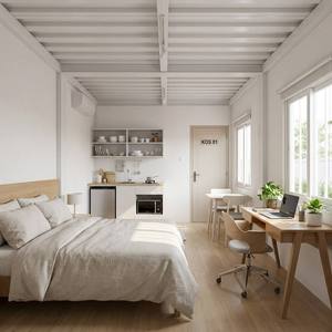 Maison modulaire moderne à deux étages en conteneur, dortoir préfabriqué pour étudiants, <span class=keywords><strong>logement</strong></span> portable pour travailleurs avec balcon - Product Image 6