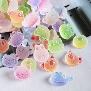 Accessoires en résine de simulation d'animaux de dessin animé, ornements souples pour coque de téléphone DIY, perles en plastique acrylique lucite, cadeau pour la fête des mères - Product Image 1