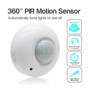 고품질 <span class=keywords><strong>PIR</strong></span> 인체감지 센서 적외선 증폭기 360도 감지각 8M 거리 IP20 방수 이중 전압 실내/외 겸용 - Product Image 2