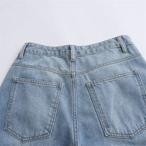 Guangzhou Kleidungs stück Herstellung koreanischen Stil Frauen Jeans Hosen Mid Waist Wide Leg Jeans Mujer La Calle - Product Image 6