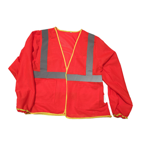 Gilet de vêtements de sécurité en maille à manches longues le moins cher en vente chaude de fabrication - Product Image 1