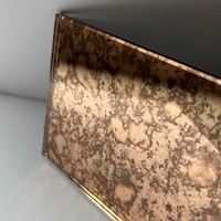 Miroir mural vintage, miroir antique, miroir décoratif mural pour hôtel, décoration intérieure, feuilles de verre à motif de graines pour armoire à vin