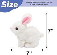 Lapin en peluche électronique interactif pour animaux de compagnie avec sons et nez Twitch cadeau pour les tout-petits anniversaire