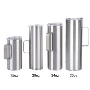 30oz Cylindrical Stainless Steel Vacuum Insulated Coffee Mug Handle Customizable Logo Creative <b>Gift</b> for Cross-Border Wholesale - Product Image 1