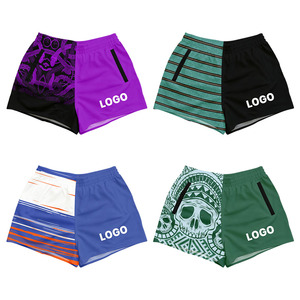Pantalones Cortos Deportivos Australianos Personalizados con Bolsillos con Cierre, Pantalones Cortos <span class=keywords><strong>de</strong></span> <span class=keywords><strong>Rugby</strong></span> para Hombre y Mujer, para Gimnasio, Pesca, Playa, Piscina, Casuales, <span class=keywords><strong>de</strong></span> 5 Pulgadas - Product Image 4