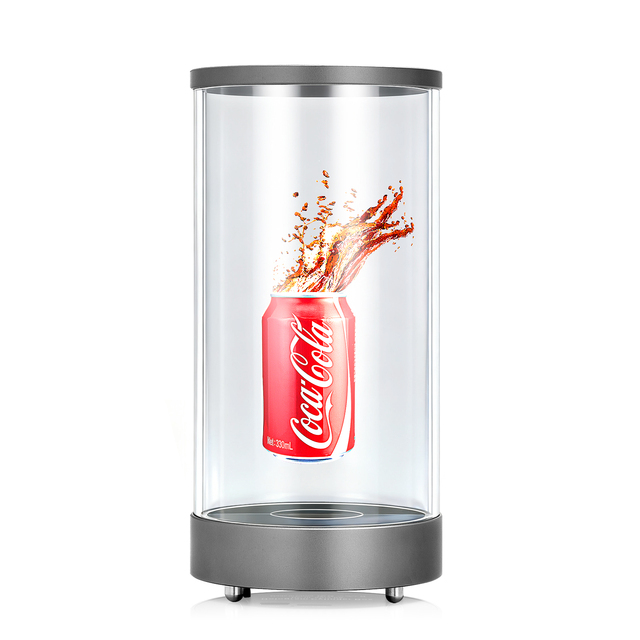2D 3D Video Image Perfect Display 7 Inch Hologram Cylinder-shaped Table Advertising Player