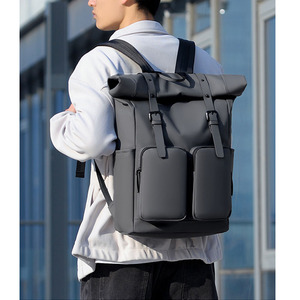 Custom Popular Roll Top Laptop Backpack Men Women Casual Daypack Laptop <b>Rucksack</b> <b>Large</b> Capacity Work Business College Backpack - Product Image 6