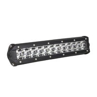 Barre lumineuse LED ultra-lumineuse et fine de 72 W, 10 pouces, 12 V, 24 V CC, blanc et jaune, système d'éclairage automobile