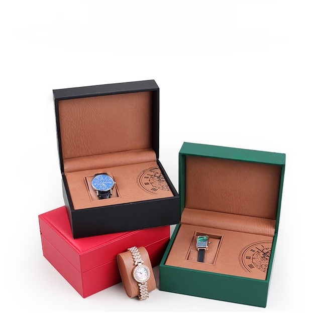 Sleek Modern Genuine Leather Luxury Watch Box Enhanced Durability Water Resistance Designed Protect Organize Watches for Retail