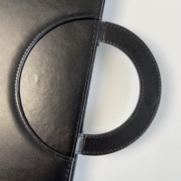 Vente en gros personnalisé PU Hardcover portefeuille de luxe organisateur d'affaires avec poignée ronde calculatrice Memopad