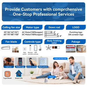 Télécommande nordique grand flux d'air 5 lames moteur à courant continu décoration de bureau à domicile corps en métal LED ventilateur de plafond avec <span class=keywords><strong>lustre</strong></span> lumineux - Product Image 3