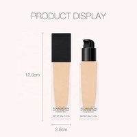 Fond de teint liquide pour marques de beauté, végan, sans cruauté, maquillage bio, OEM, étiquette privée, logo personnalisé, pigment, fond de teint liquide