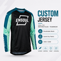 Maßgeschneidertes Farbblock-Atmungsaktives Mesh-Moto-Trikot Schnelltrocknend Leichtgewichtig Langarm Sport-Lauf-Trainings-T-Shirt Private Label