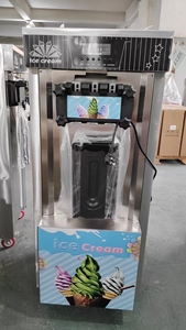 縦型アイスクリームマシン - 自動、3種類のフレーバー、業務用アイスクリームメーカー、ダブルコンプレッサー - Product Image 5