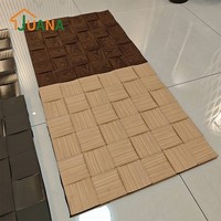 Panel Dinding 3D Mosaik, Papan Peredam Suara Akustik, Panel Dekoratif untuk Latar Belakang TV