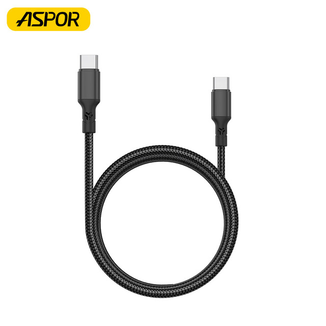 For AC-21 100W Type-C to Type-C Nylon Eco-Friendly Mobile Charging Cable with Super Fast Charging