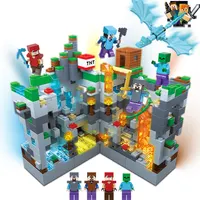 Шахта Ремесленная Современная игра в каменную шахту детская онлайн-игра игрушка строительство экшн-игрушки с подсветкой
