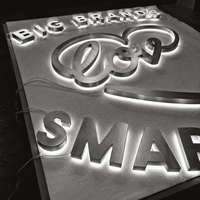 Lettres en acrylique 3D personnalisées à éclairage frontal LED, enseigne lumineuse extérieure pour restaurant, bar, café