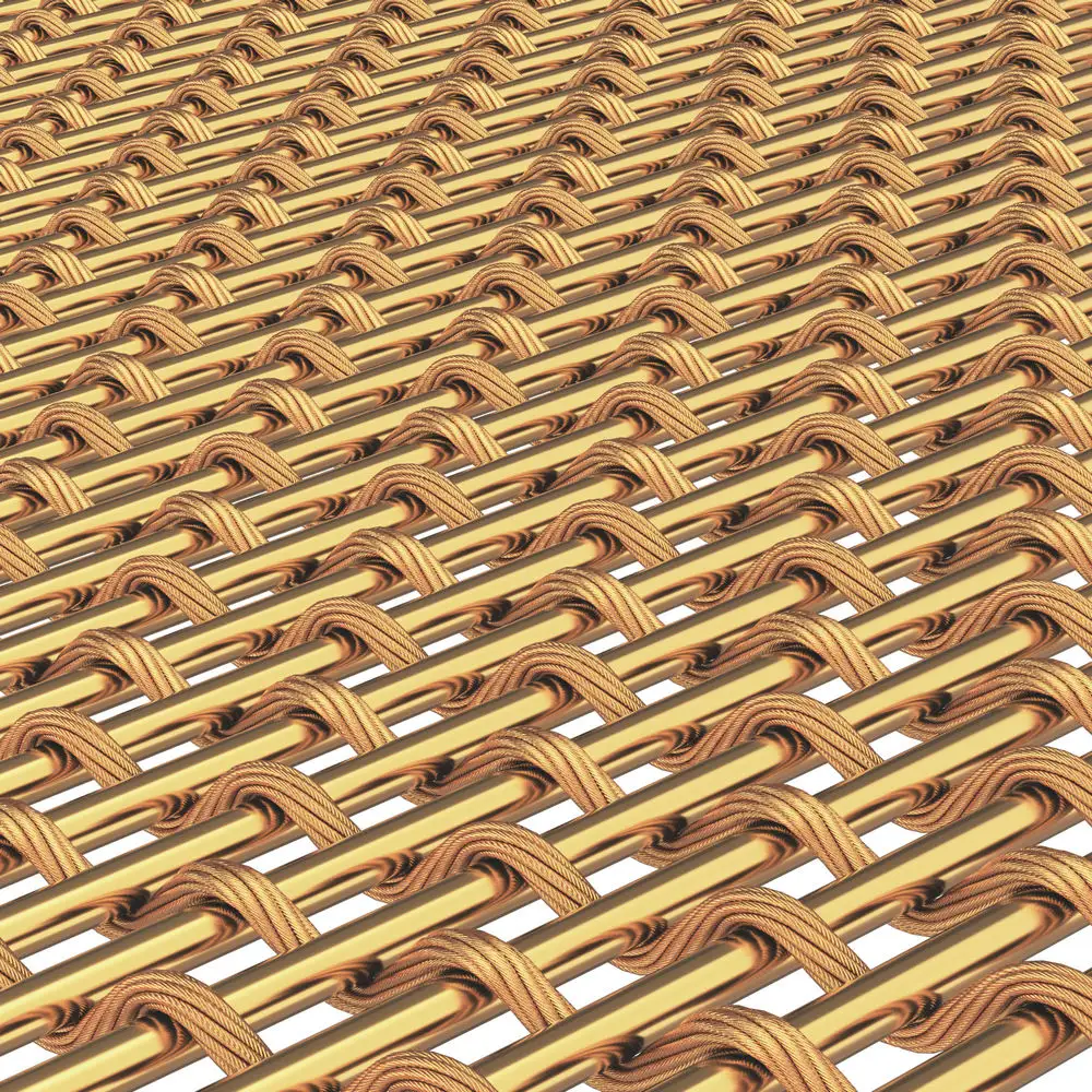 Korrosionsschutz Kupfer Messing Gebäude starre Metallfassaden Rohrkabel Gewebedraht Netz leichtes Bronze-Metallnetz