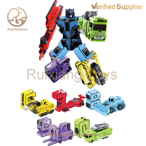 Montessori Unisex Mầm Non Giáo Dục STEM Toán Số Bots Chuyển đổi Hành Động Hình Đồ Chơi Xe Theo Chủ Đề Số Robot Chàng Trai Cô Gái - Product Image 4