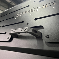 VEWU Hardtop en aluminium robuste avec plateforme de toit, troisième feu stop, étanche IP66, sans perçage, pour benne de camion