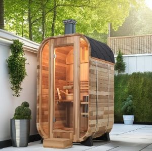 Cube chauffant pour poêle à bois extérieur personnalisé en usine Grand sauna Cabine de sauna traditionnelle durable en bois de cèdre - Product Image 4