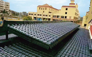 Lastra per tetto in plastica Gazebo ondulato per tetto in plastica fibra di carbonio ASA piastrella in resina sintetica - Product Image 5