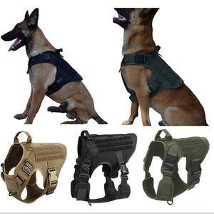 屋外用 犬用 ペット ベスト ハーネス リード セット 調節可能 耐久性 タクティカル ドッグハーネス 首輪・リード付き 中型犬 大型犬用 - Product Image 2