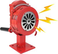 Sirène d'alerte d'urgence manuelle à manivelle rotative à haut décibel pour l'extérieur, système d'alerte sonore puissant, klaxon DIY OEM