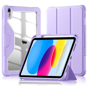 Étui pour tablette Armor au design personnalisé pour <span class=keywords><strong>iPad</strong></span> 11 A16 10e génération10.9 pouces étui avec porte-stylo étui antichoc en acrylique à dos transparent - Product Image 2