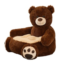 Fauteuil en peluche pour enfants, design personnalisé, ours en peluche Kawaii, yeux perlés, patte de renne, cadeau d'anniversaire, vente en gros d'usine